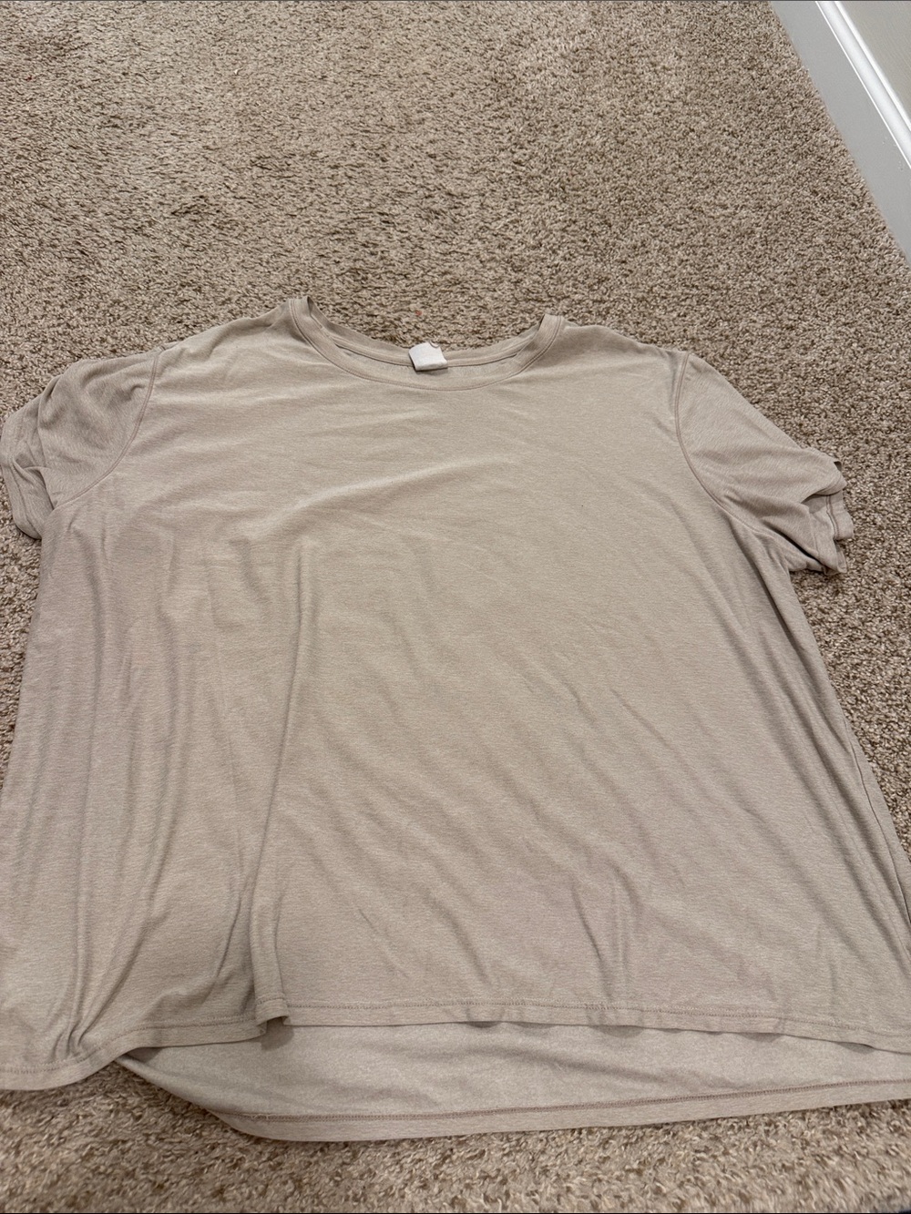 Light Taupe active Crew Neck Tee